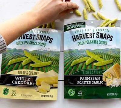 HARVEST SNAPS TWO NEW FLAVORS! ~REVIEW: Caesar Baked Green Pea & Tomato  Baked Red Lentil 