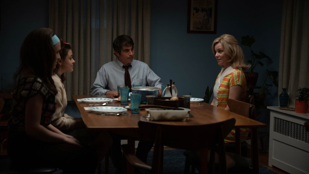 Elizabeth Banks, Chris Messina, Grace Edwards, and Bianca D'Ambrosio appear in "Call Jane" by Phyllis Nagy, an official selection of the Premieres section at the 2022 Sundance Film Festival. Courtesy of Sundance Institute | photo by Wilson Webb.